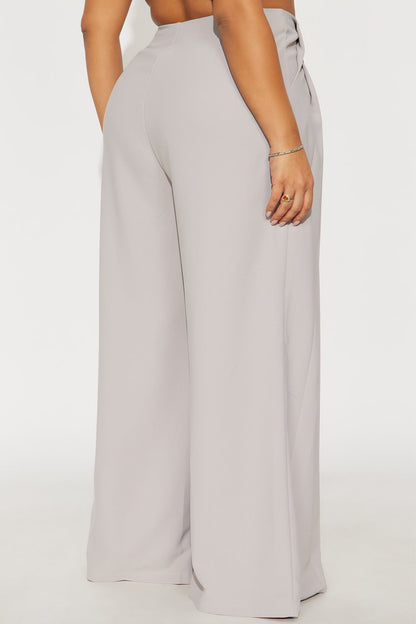 Blaire Wide Leg Trouser - Grey
