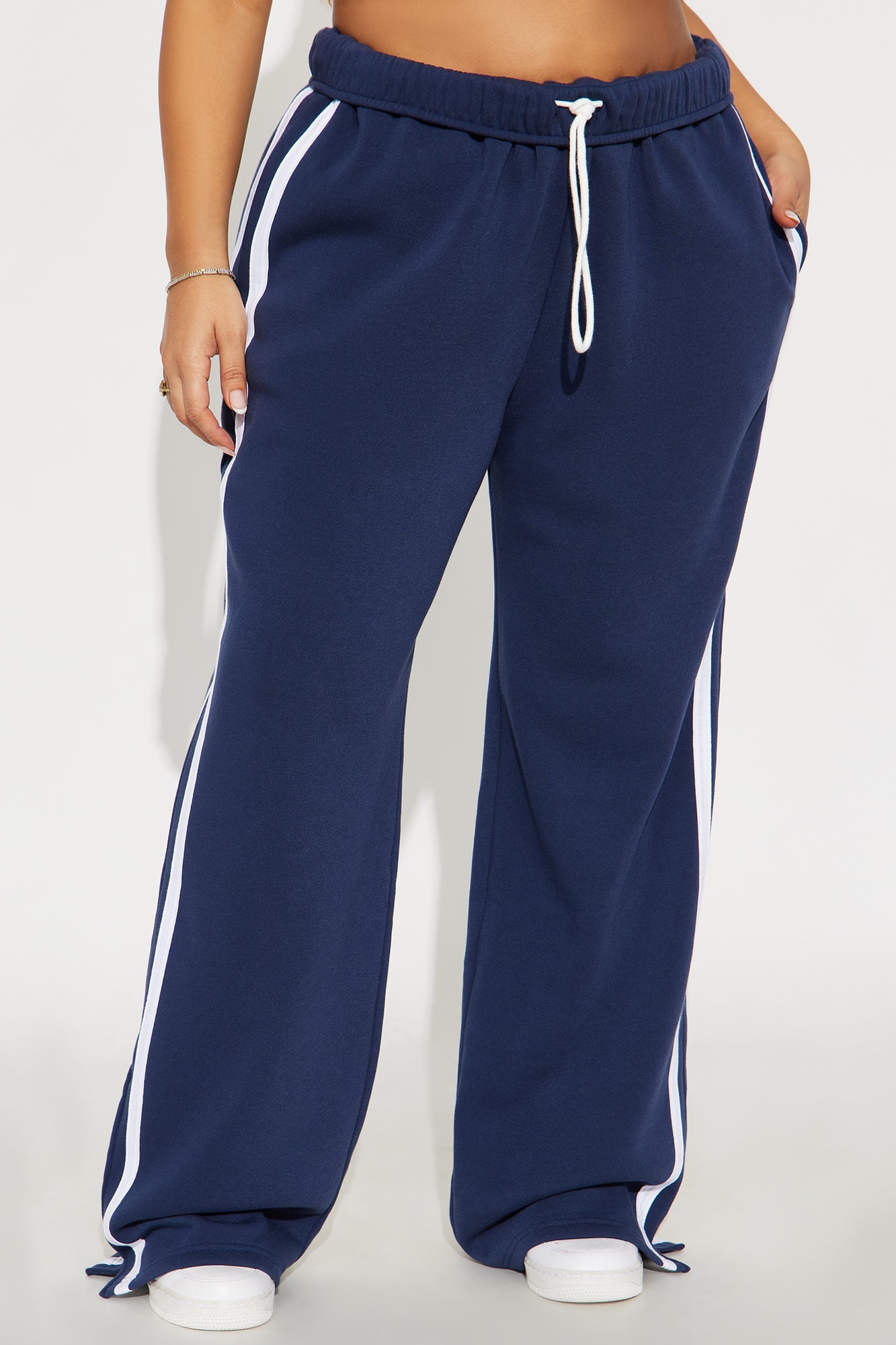 Fit Check Wide Leg Sweatpants - Navy