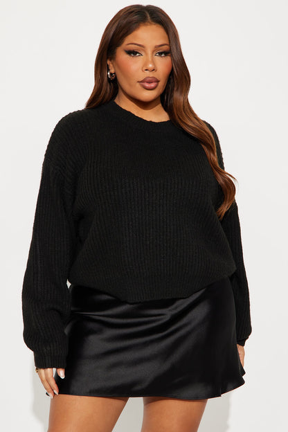 Play The Part Satin Mini Dress Set - Black