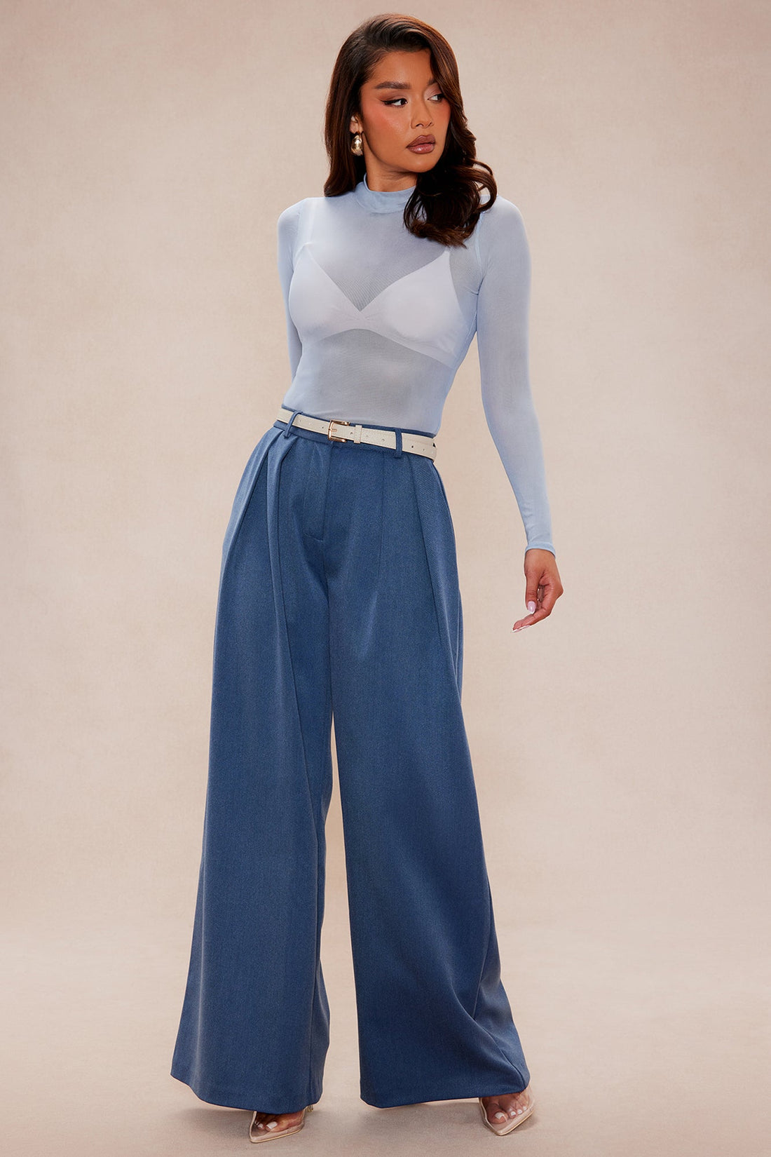 Mila Wide Leg Pant - Denim
