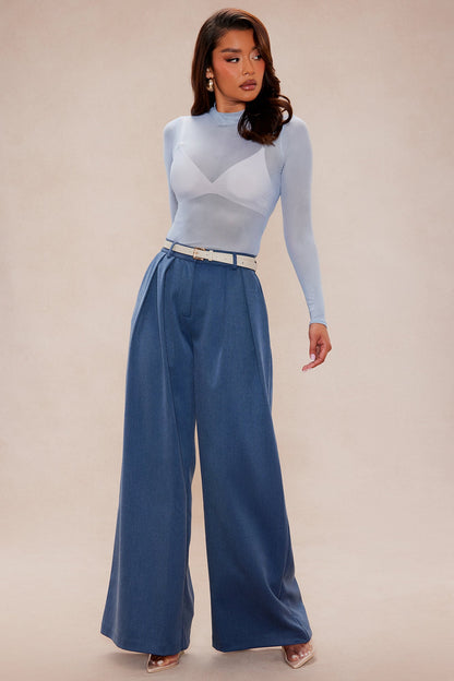 Mila Wide Leg Pant - Denim