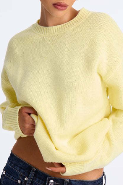 The Cozy Days Pullover Sweater - Butter Yellow