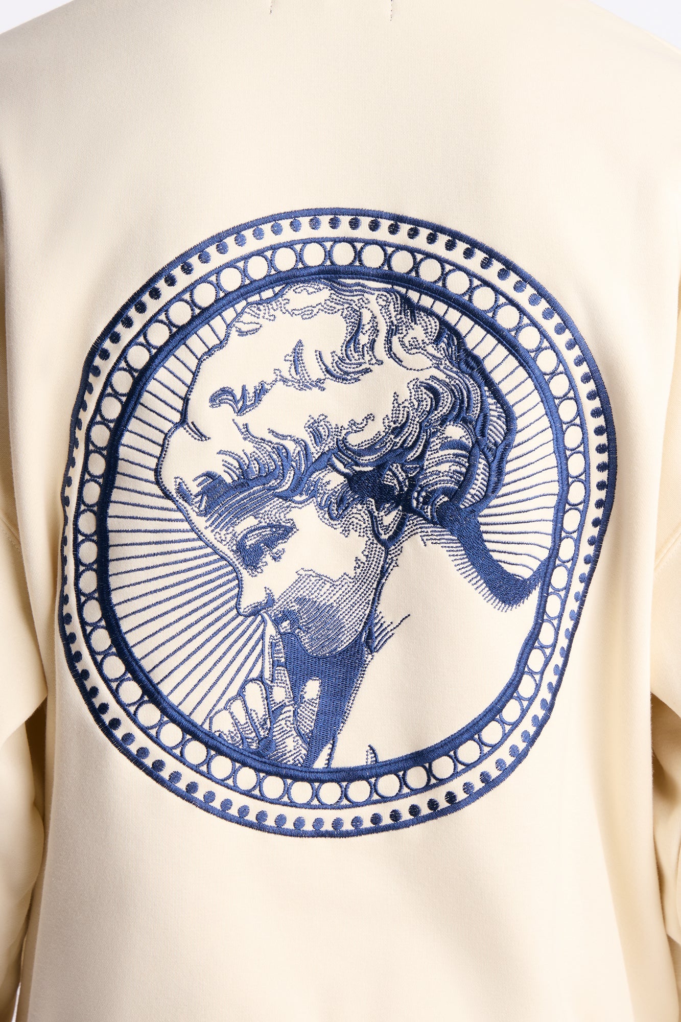 Thinker Oversized Heavyweight Hoodie - Cream
