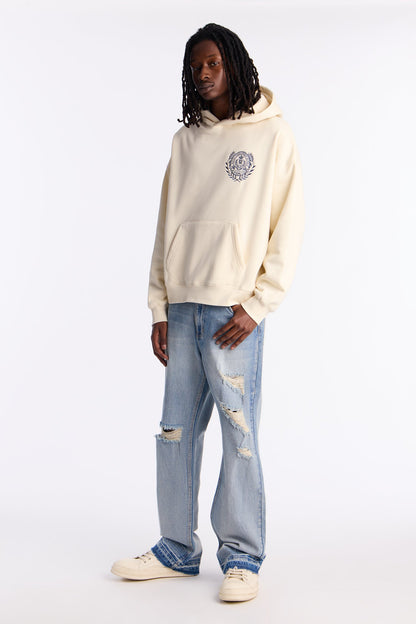 Thinker Oversized Heavyweight Hoodie - Cream