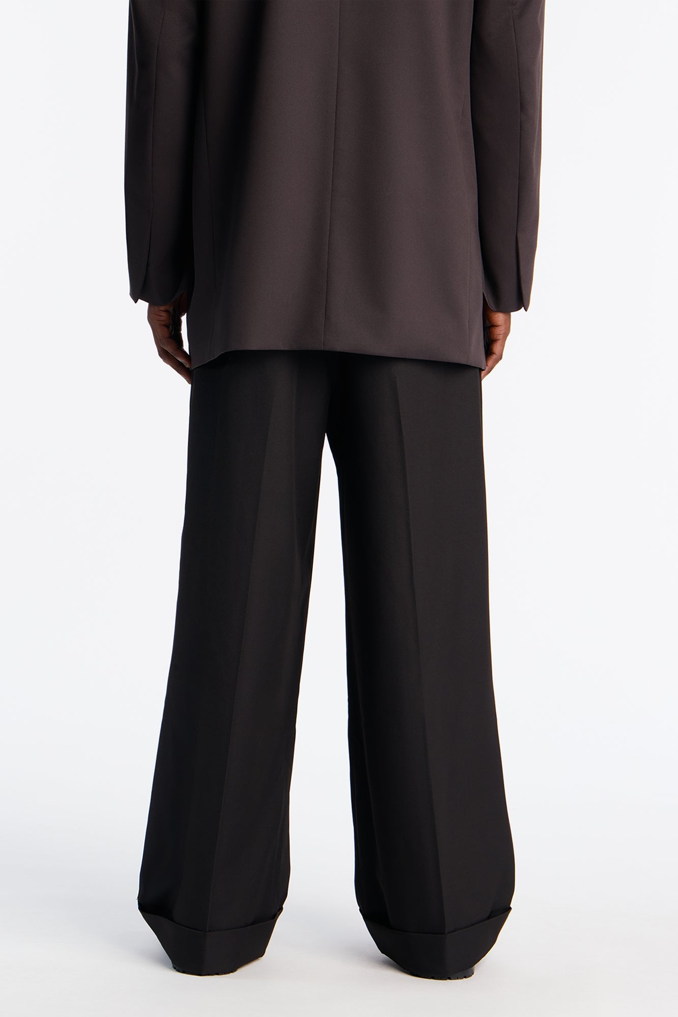 Wide Leg Vanderbilt Gurkha Trouser - Black