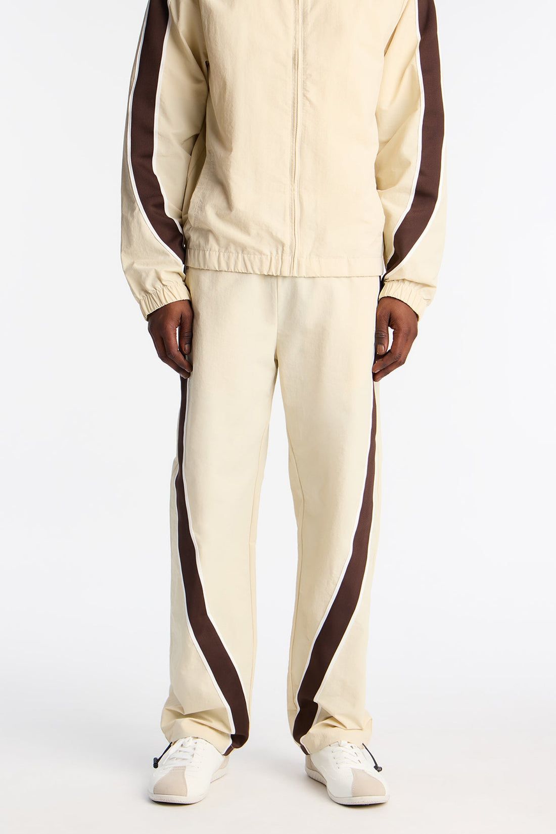 Straight Prep The Filed Color Block Nylon Pant - Cream/combo
