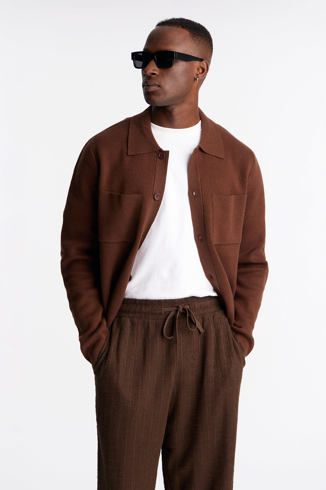 Daily Cardigan Sweater - Brown