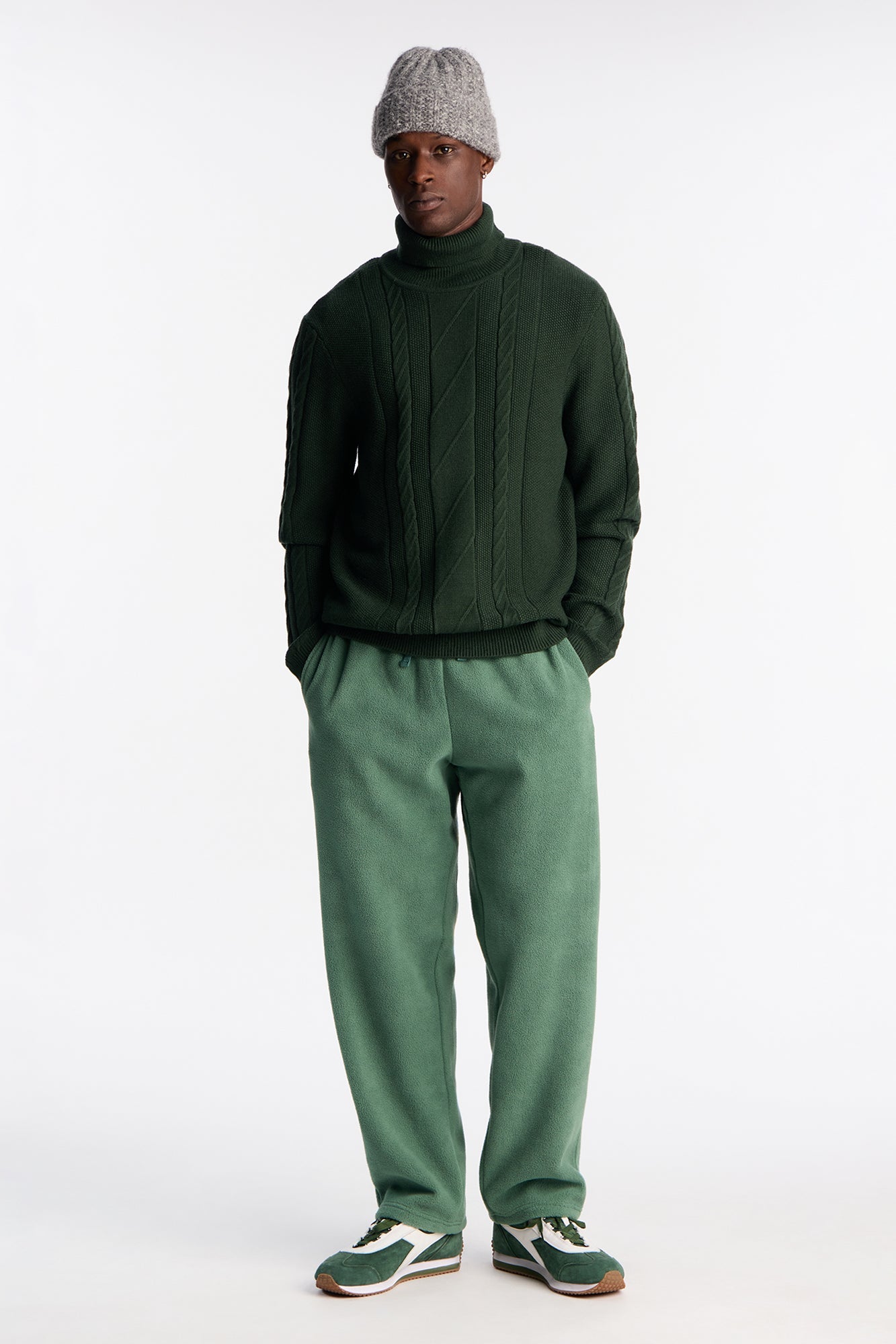 Twist Up Turtle Neck - Olive