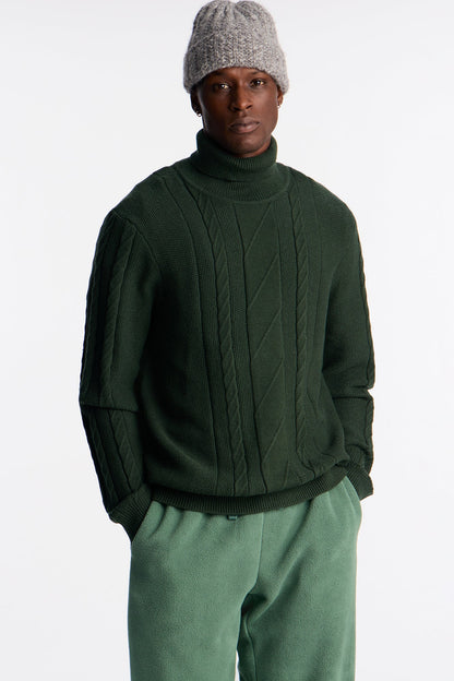 Twist Up Turtle Neck - Olive