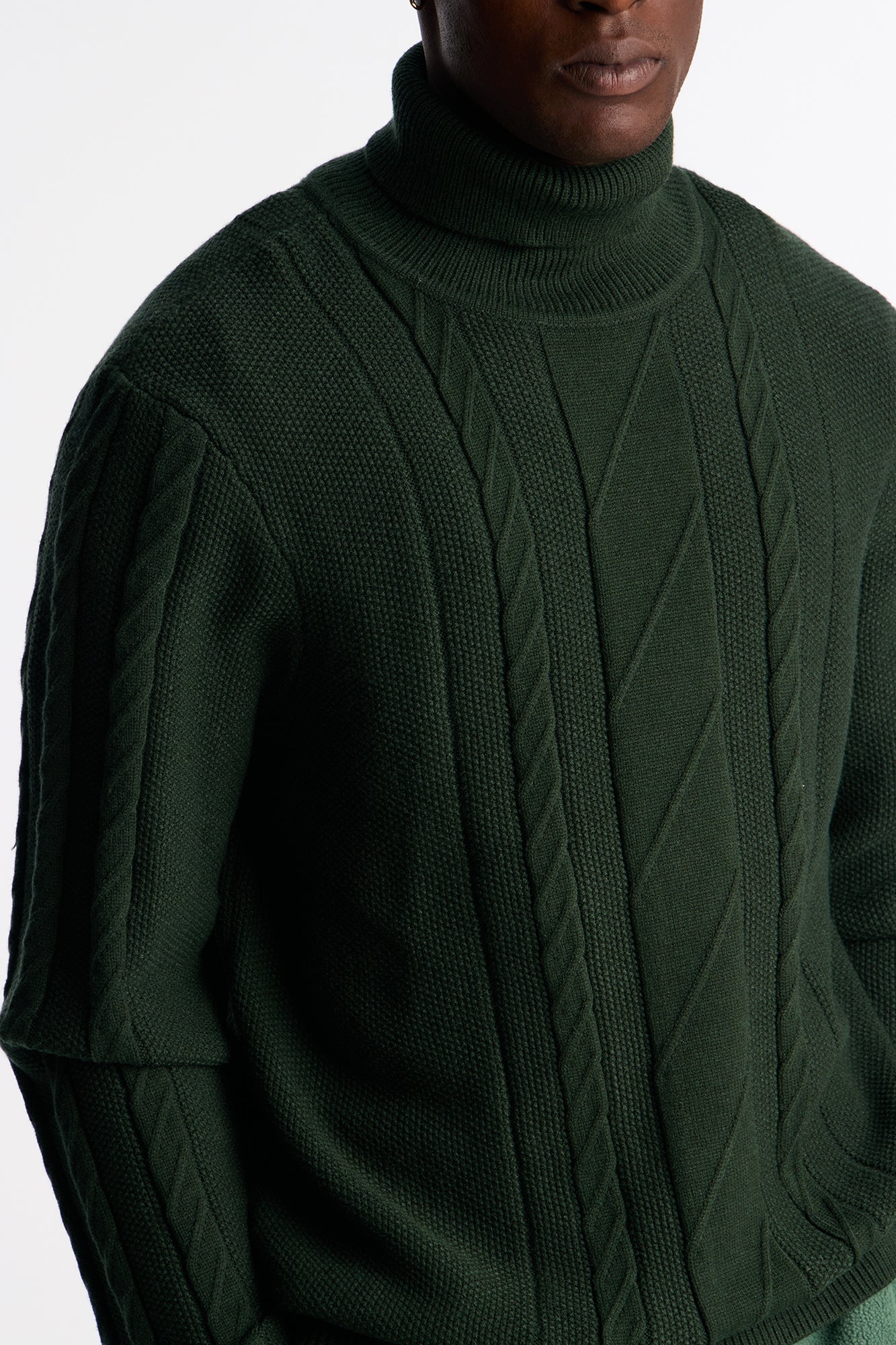 Twist Up Turtle Neck - Olive