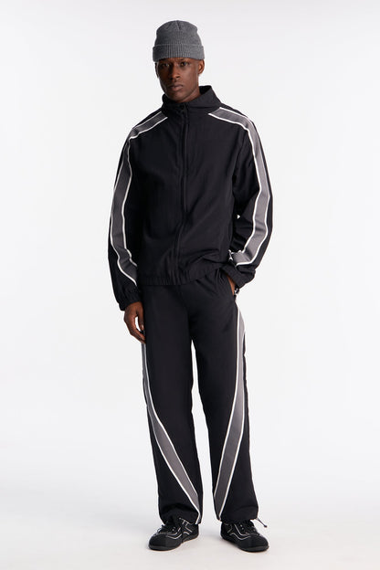 Prep The Field Color Block Windbreaker Jacket - Black/combo
