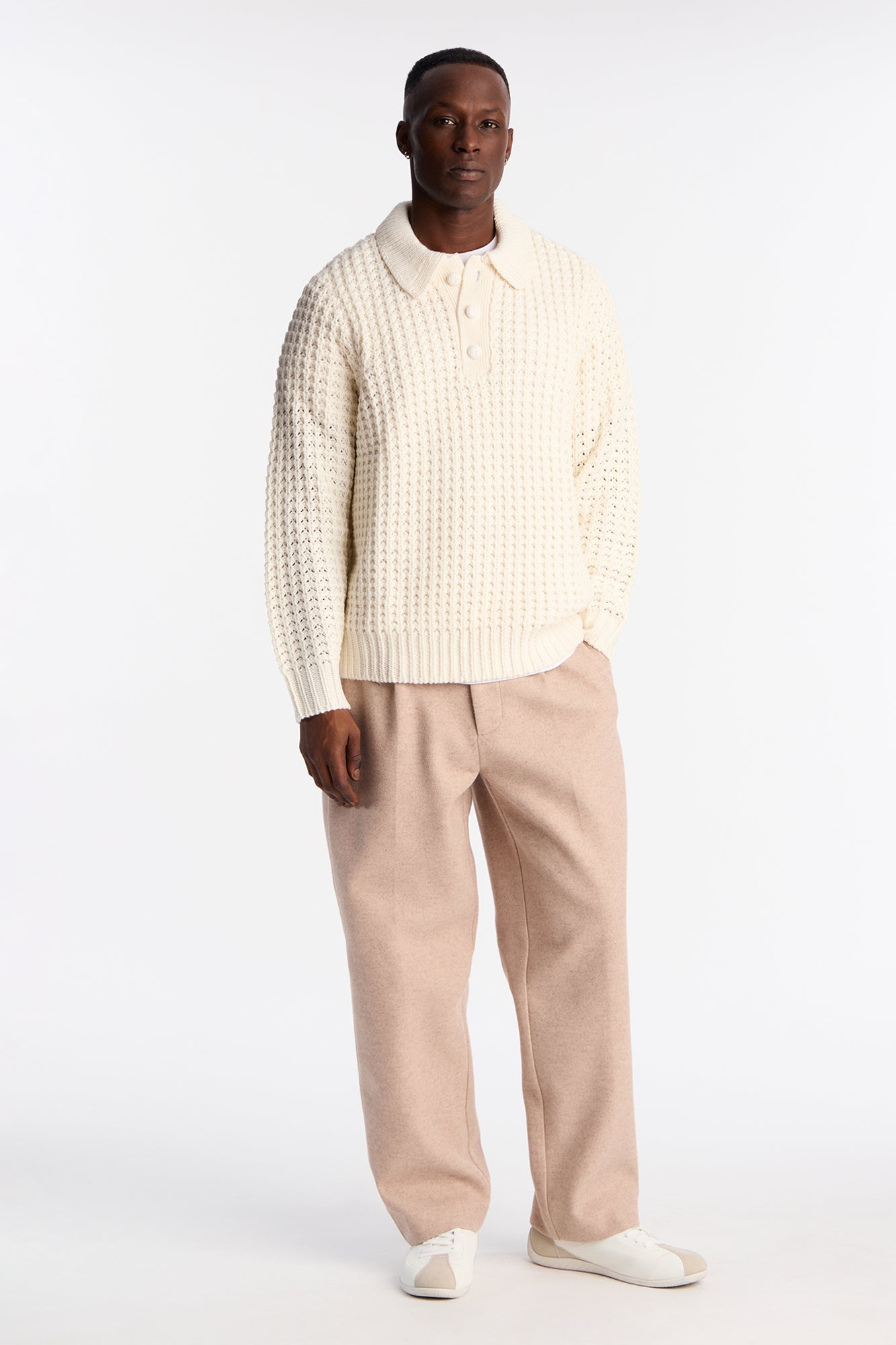 Chunky Sweater Polo - Off White
