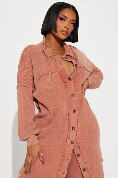 Cece Washed Legging Set - Rust