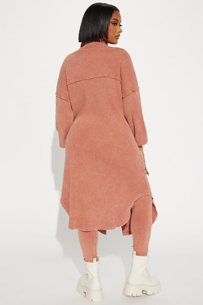 Cece Washed Legging Set - Rust