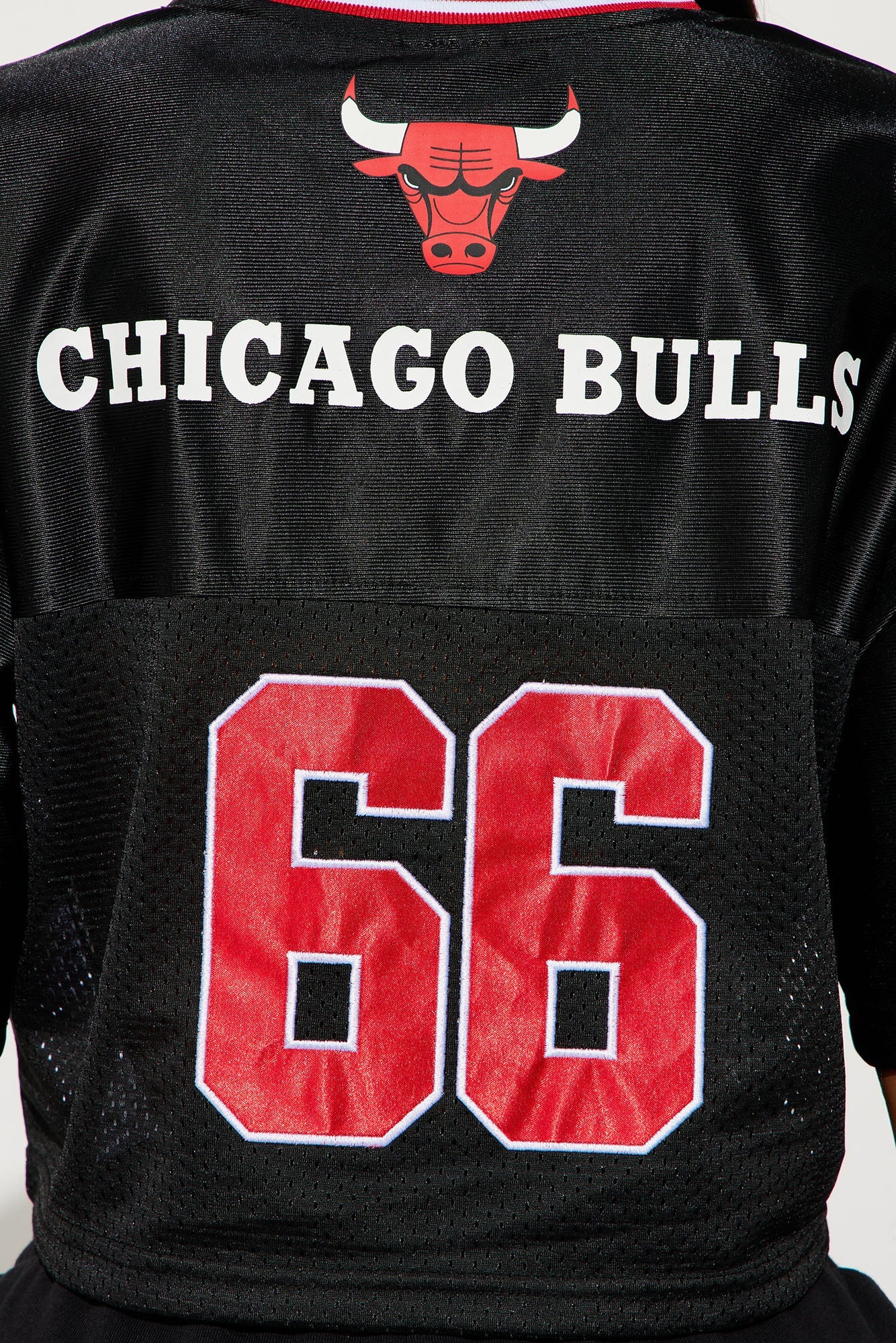 Chicago Bulls Cropped Fashion Top - Black