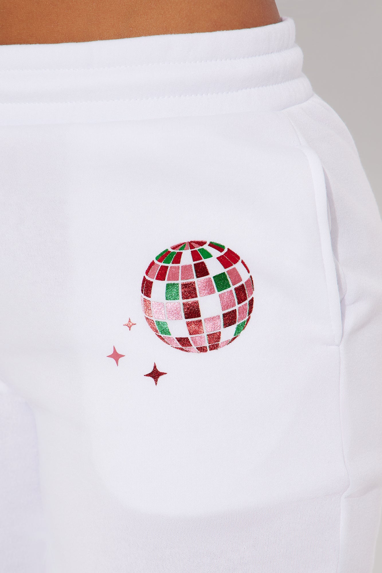 Christmas Spirit Fleece Pant Set - White
