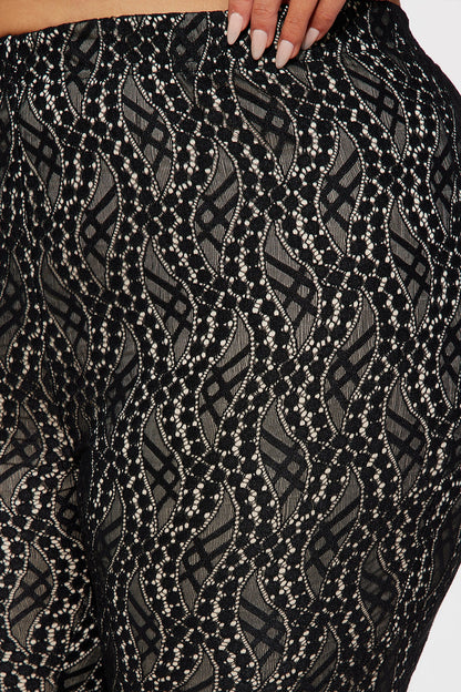 Call Me Up Lace Legging - Black/combo
