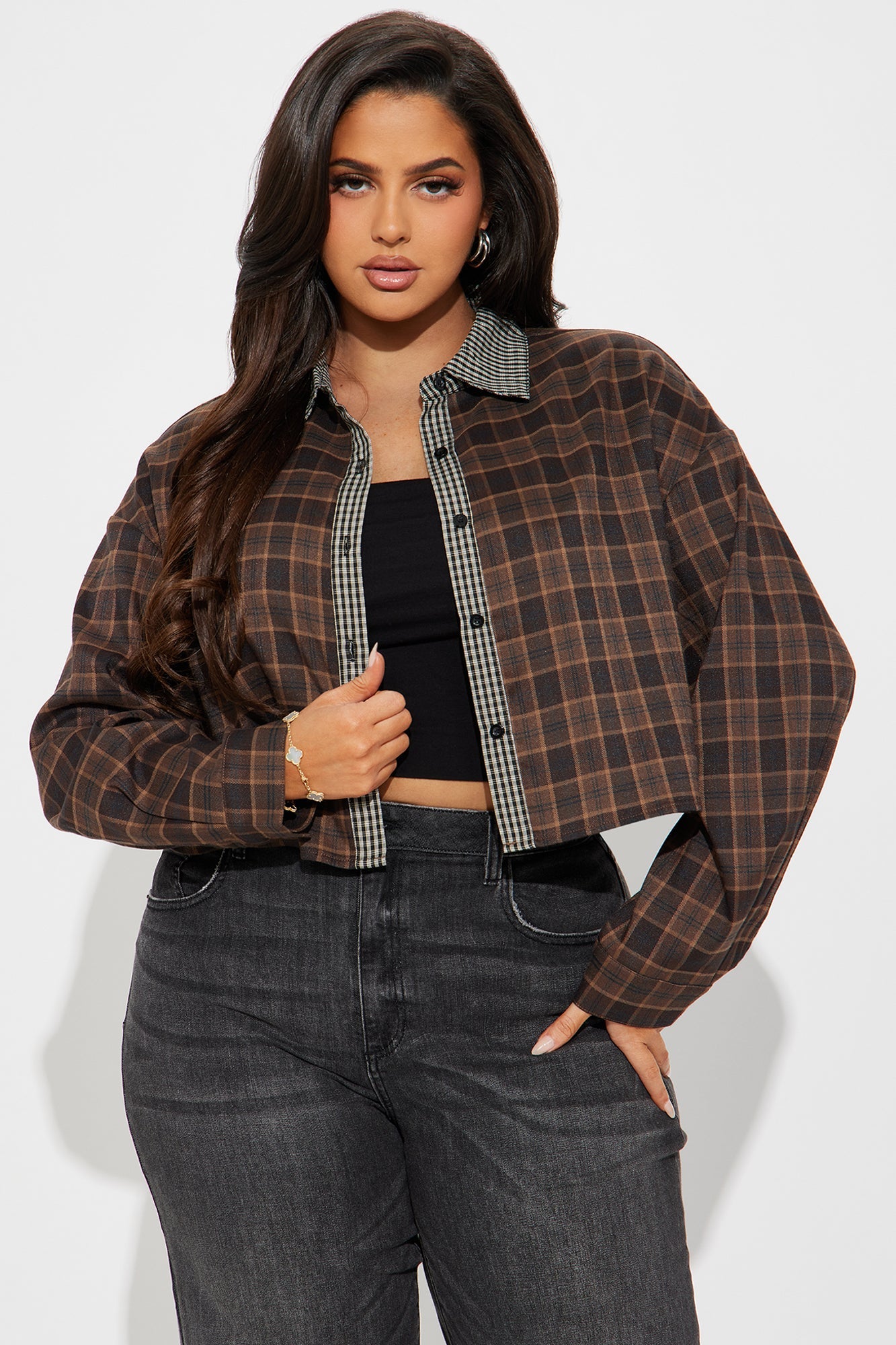 Kennie Plaid Shirt - Brown Combo