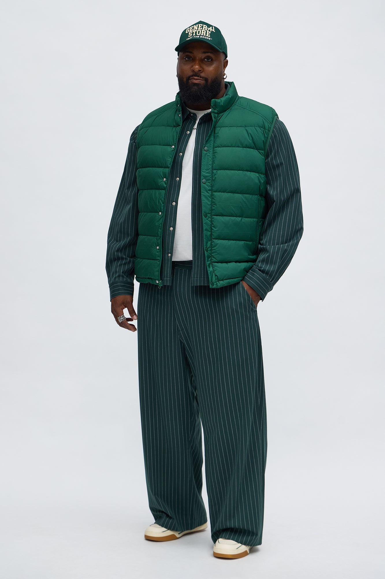 Core State Quilted Vest - Green