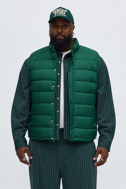 Core State Quilted Vest - Green