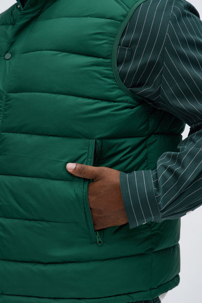 Core State Quilted Vest - Green