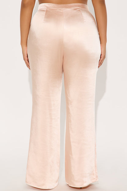 Flawless Energy Satin Flare Pant 32″ - Pink