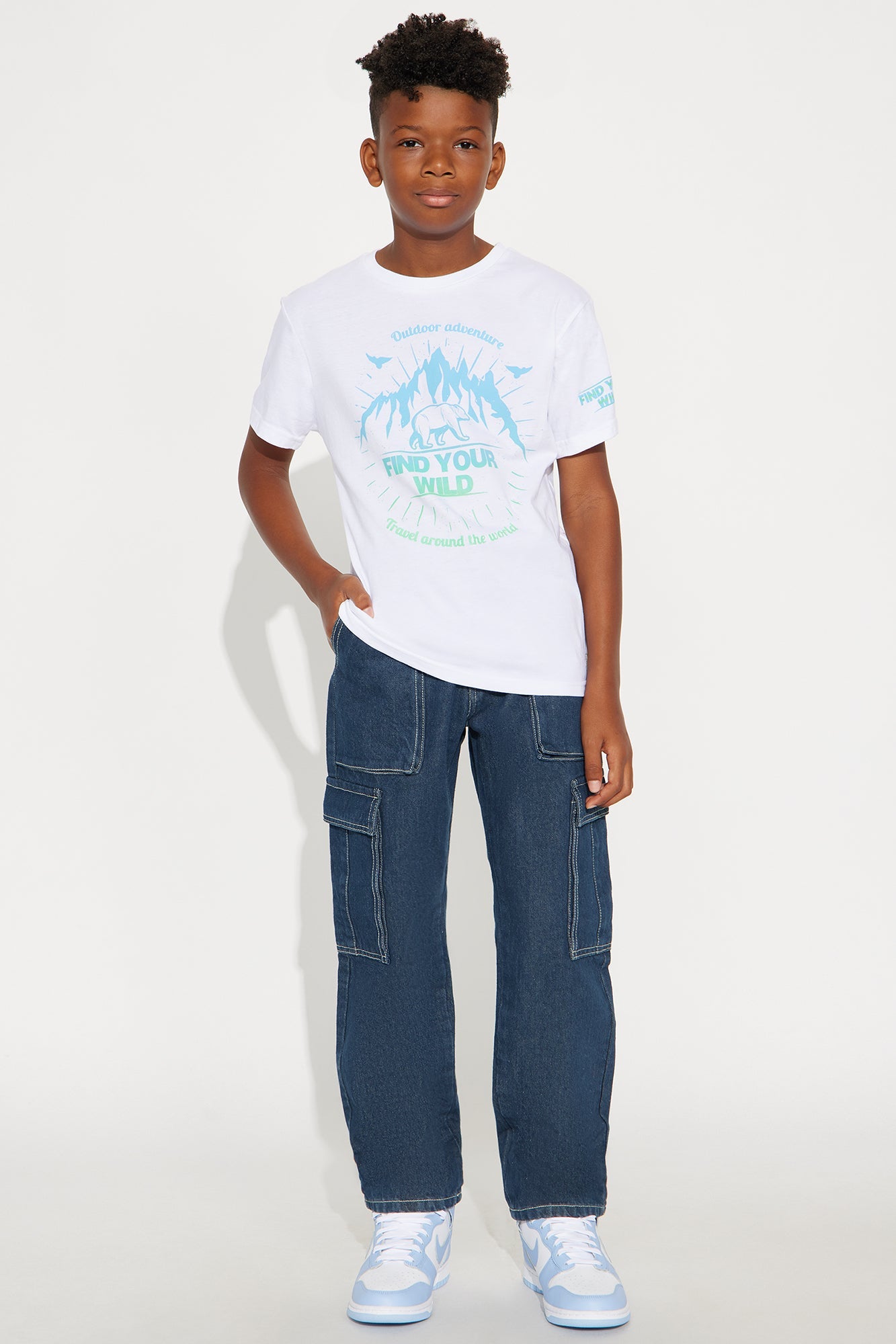 Mini Find Your Wild Short Sleeve Tee - White