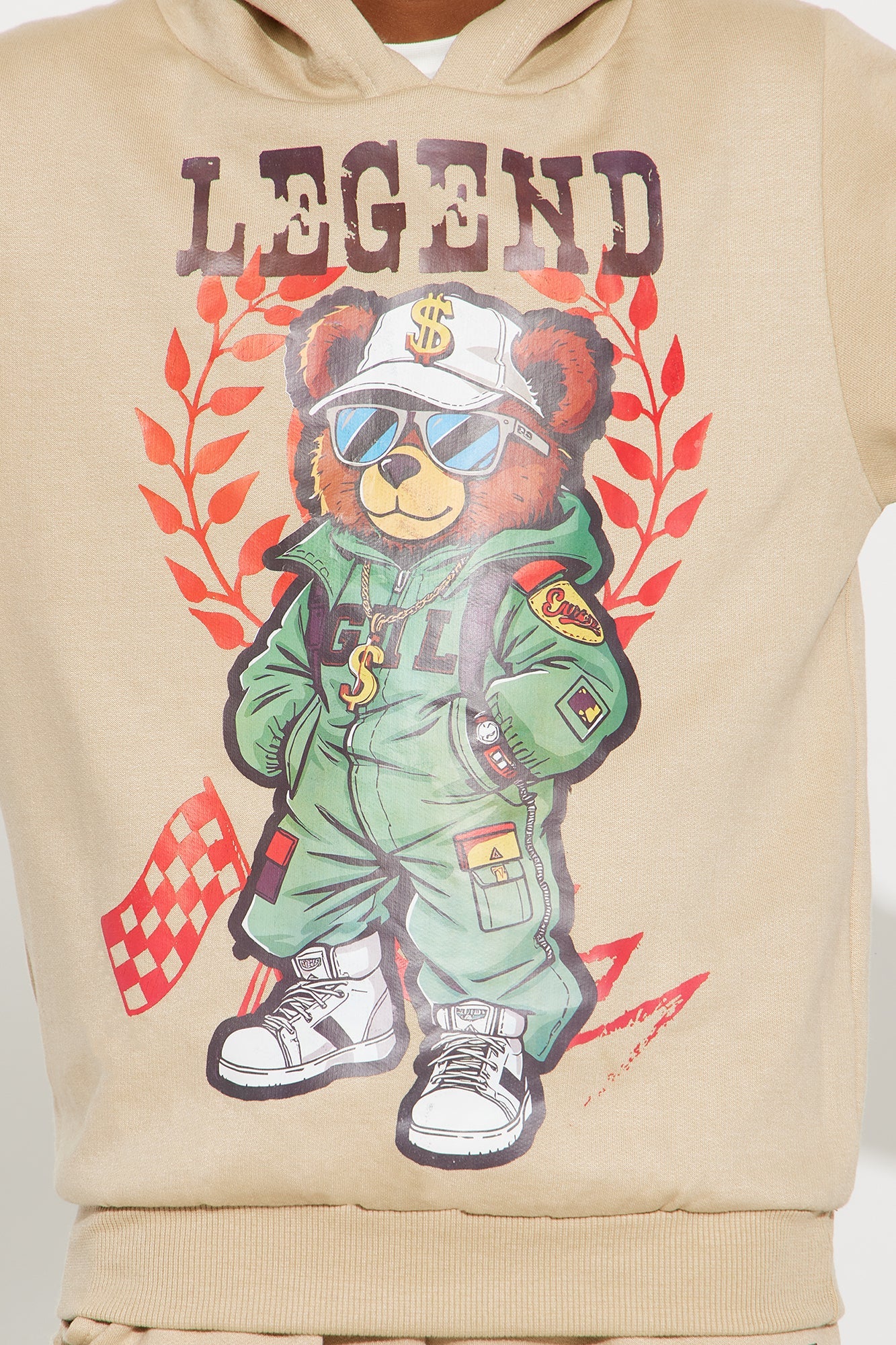 Mini Becoming A Legend Jogger Pant Set - Khaki