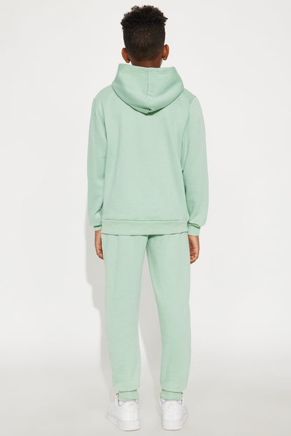 Mini Gotta Find Your Way Jogger Pant Set - Sage