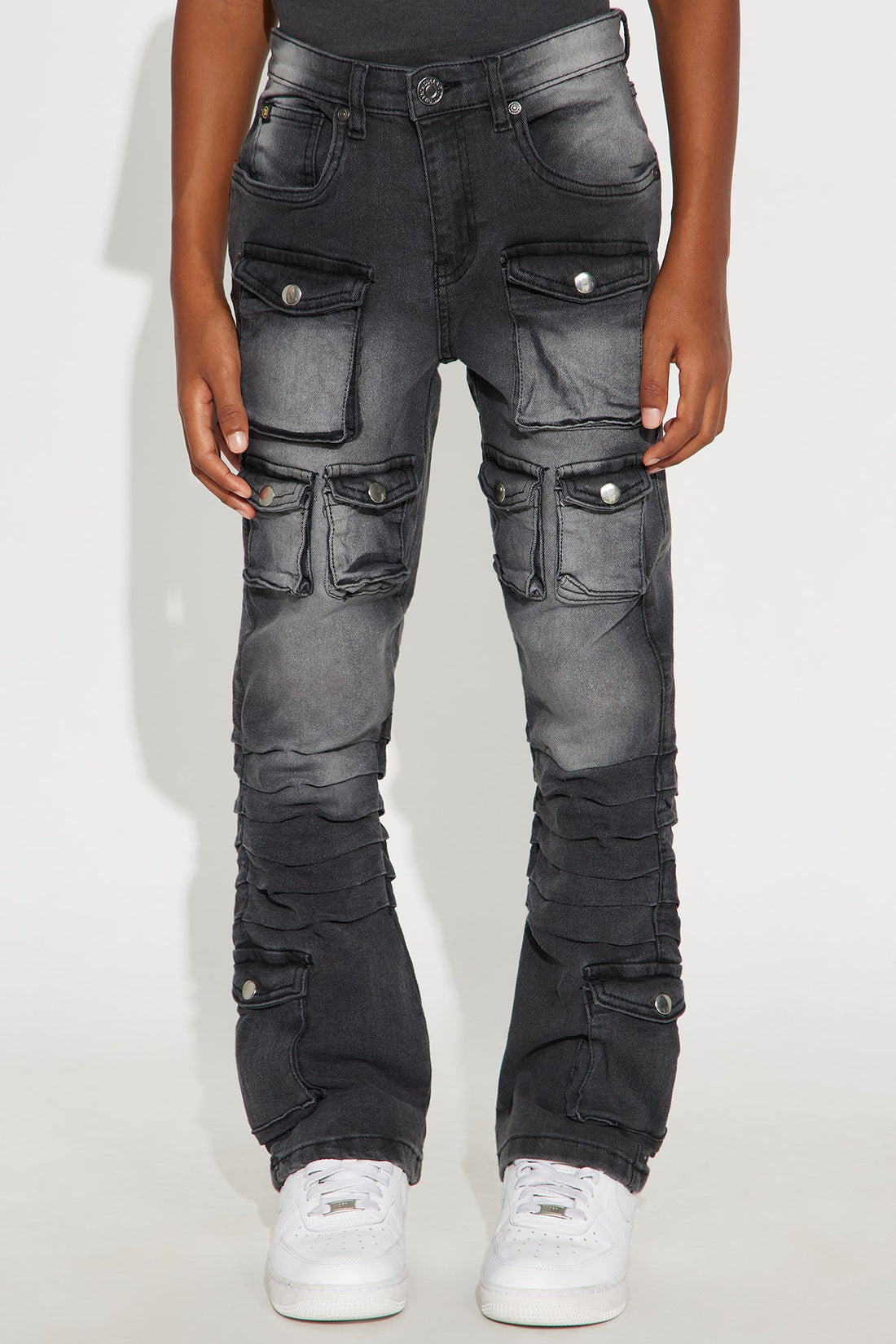 Mini Lucas Cargo Skinny Jeans - Black
