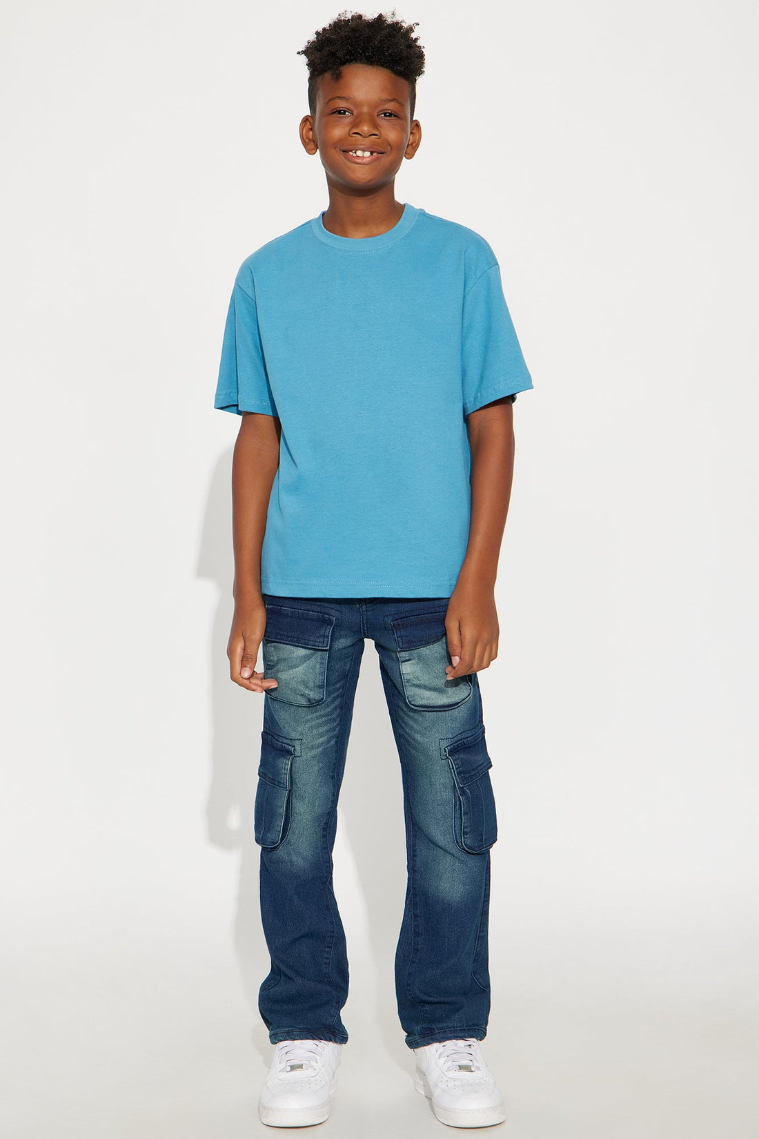Mini Relaxed Premium Midweight Tee - Blue