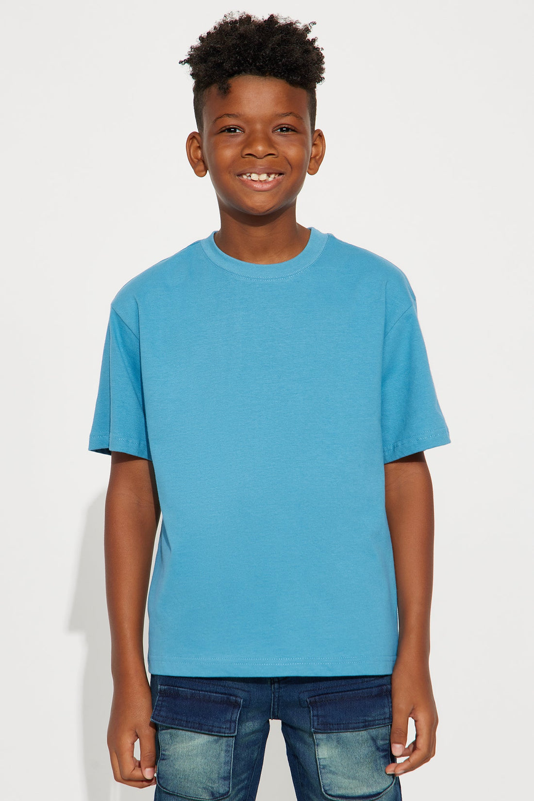 Mini Relaxed Premium Midweight Tee - Blue