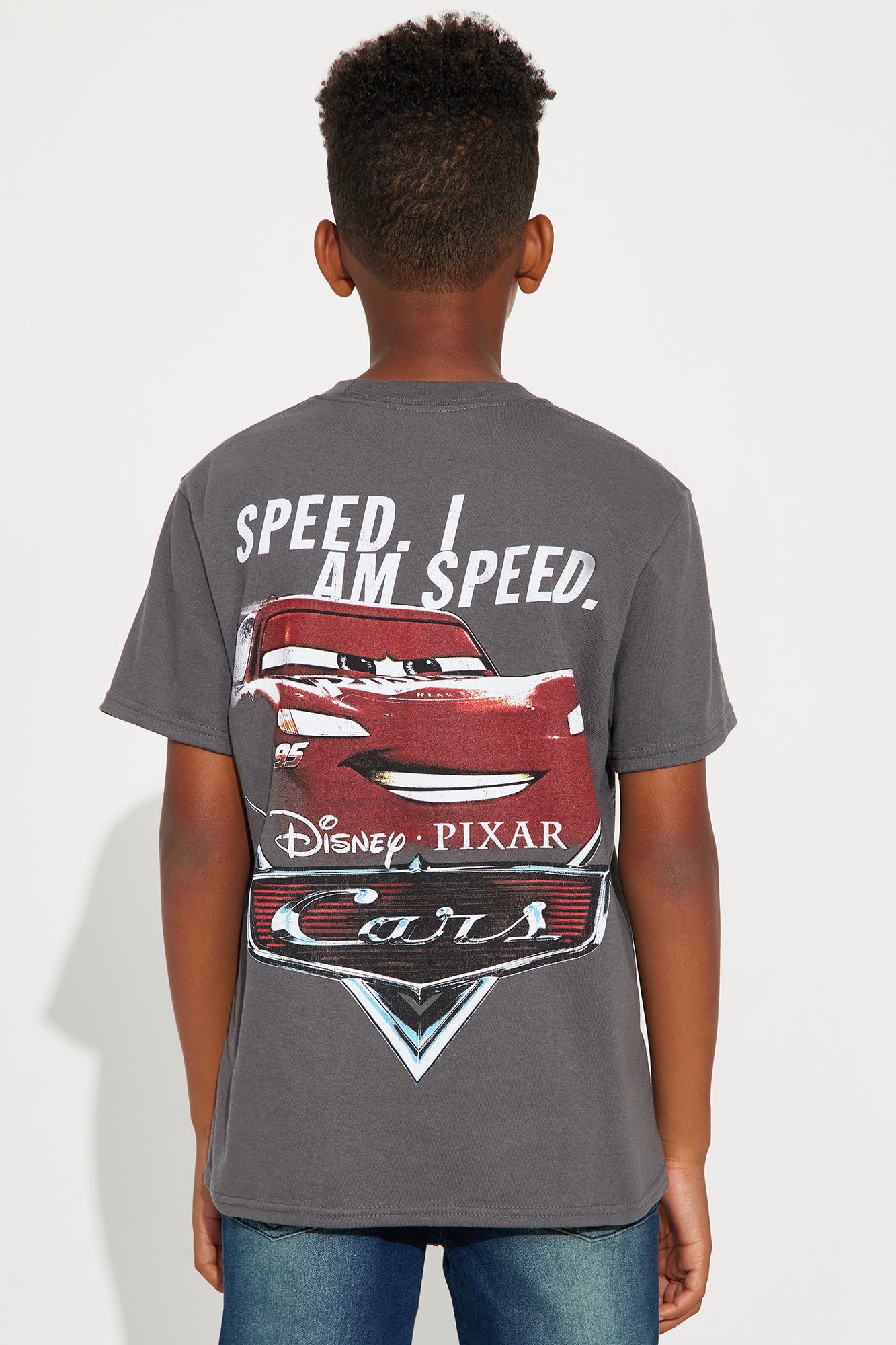 Mini Cars I Am Speed Short Sleeve Tee - Charcoal