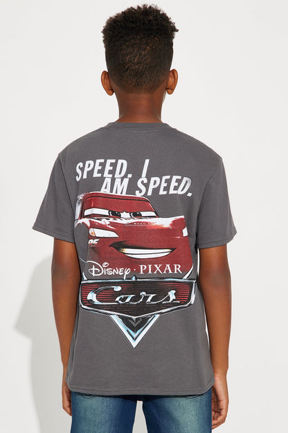 Mini Cars I Am Speed Short Sleeve Tee - Charcoal