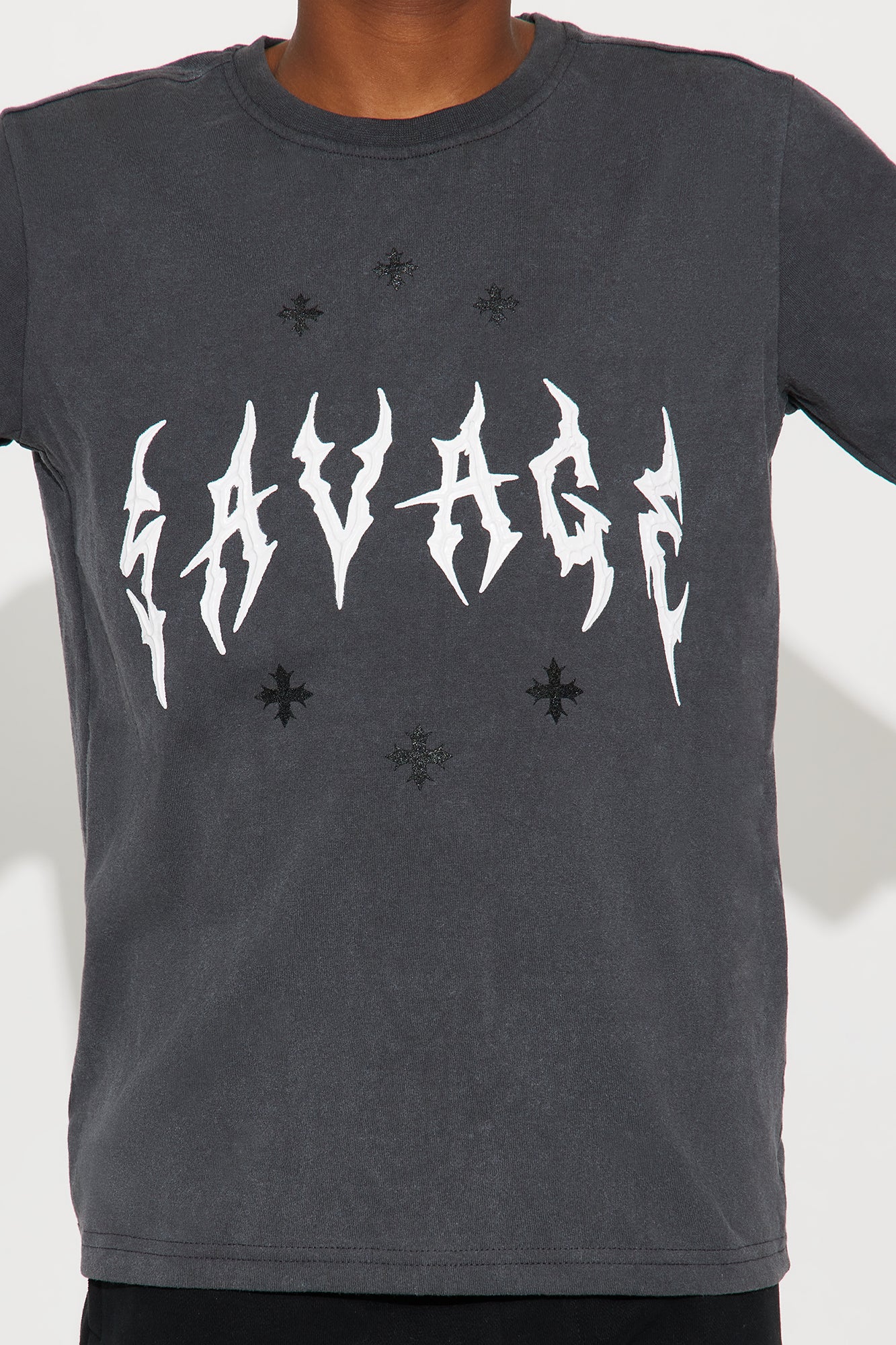 Mini Savage Life Short Sleeve Tee - Grey Mineral Wash