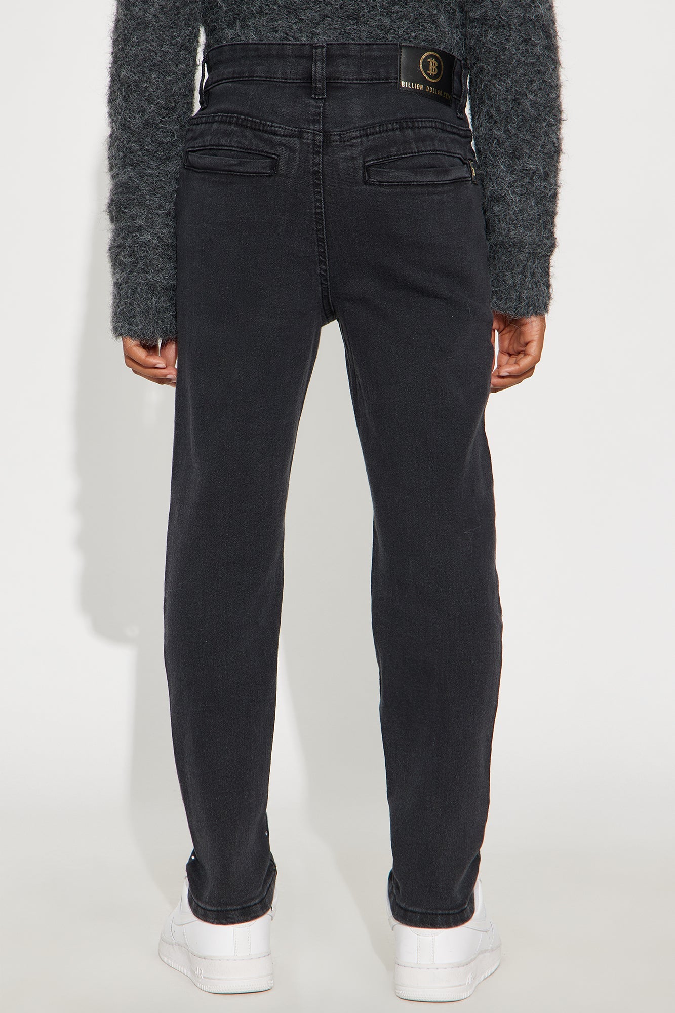 Mini Finezza Embellished Straight Leg Jeans - Charcoal