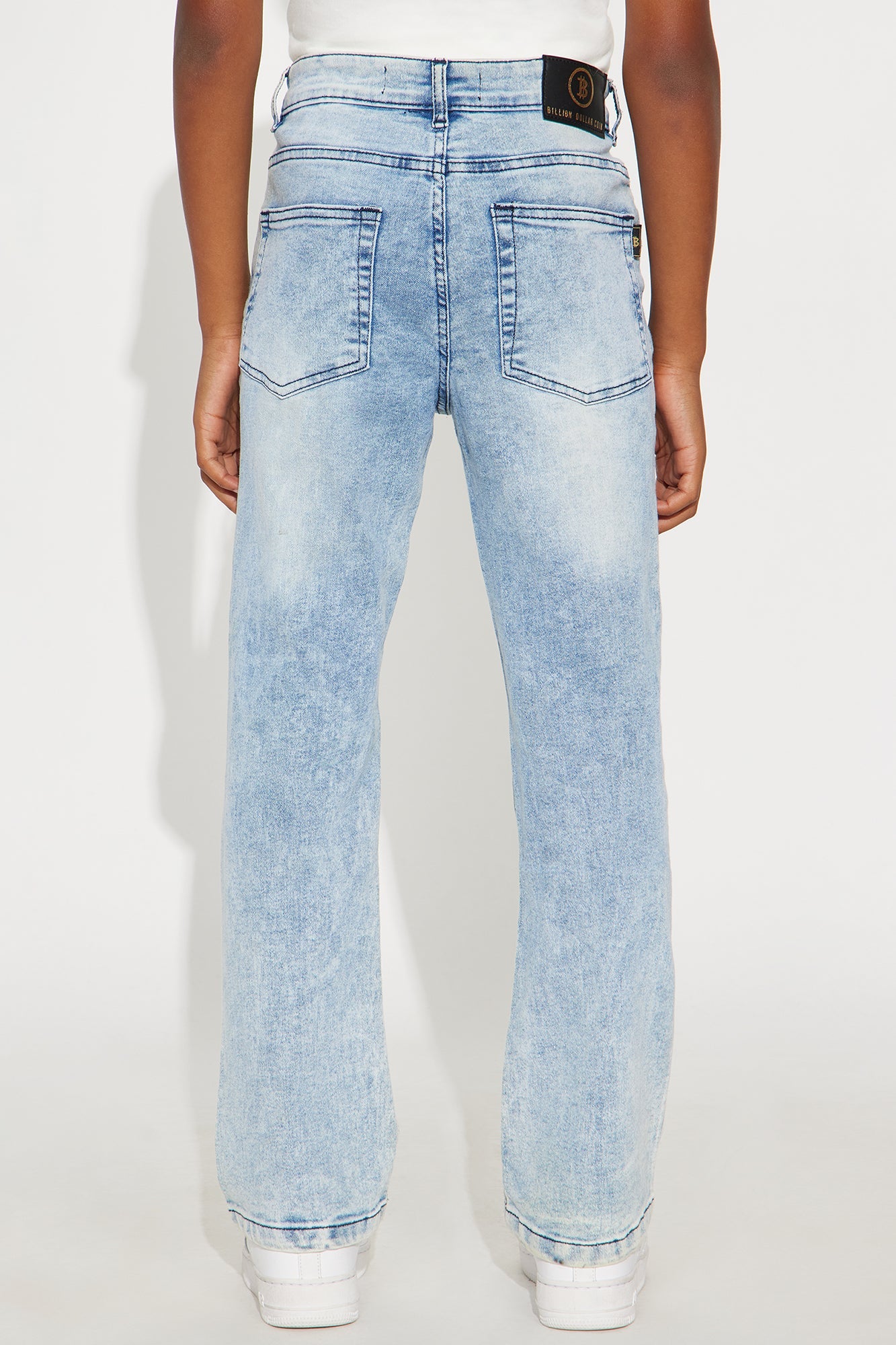 Mini Got My Wires Crossed Distressed Jeans - Light Blue Wash