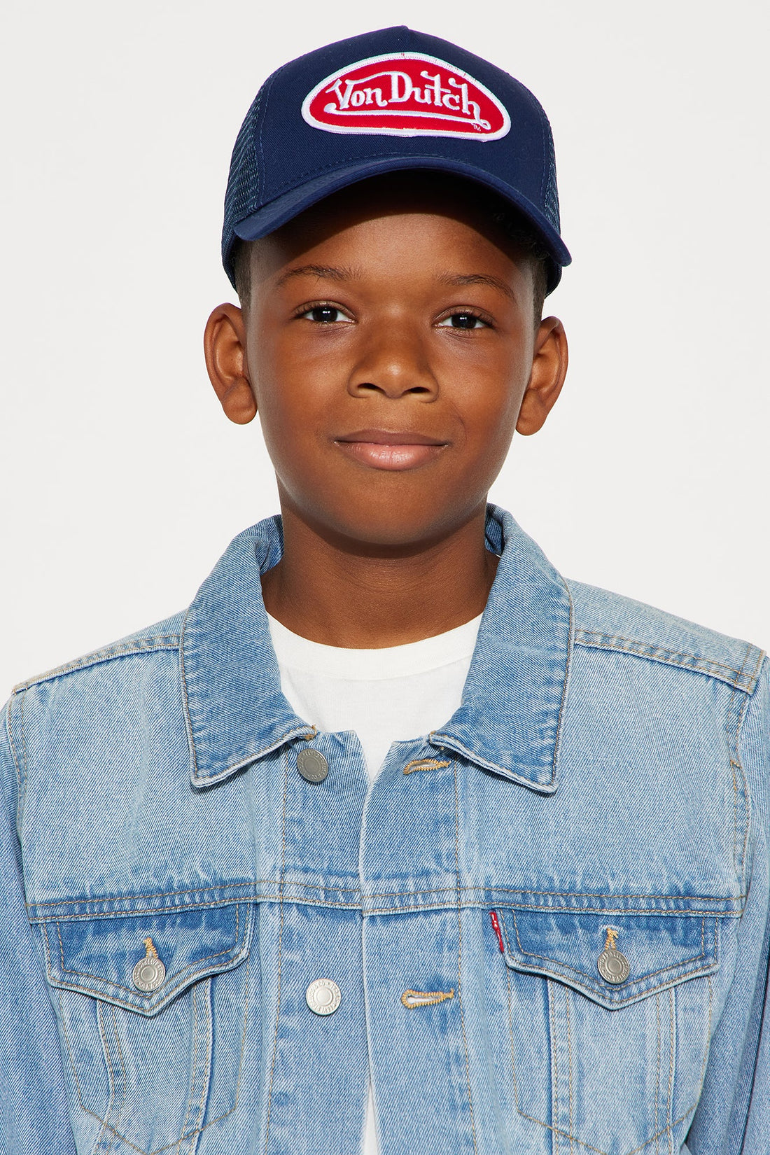 Mini Von Dutch Denim Trucker Hat - Denim