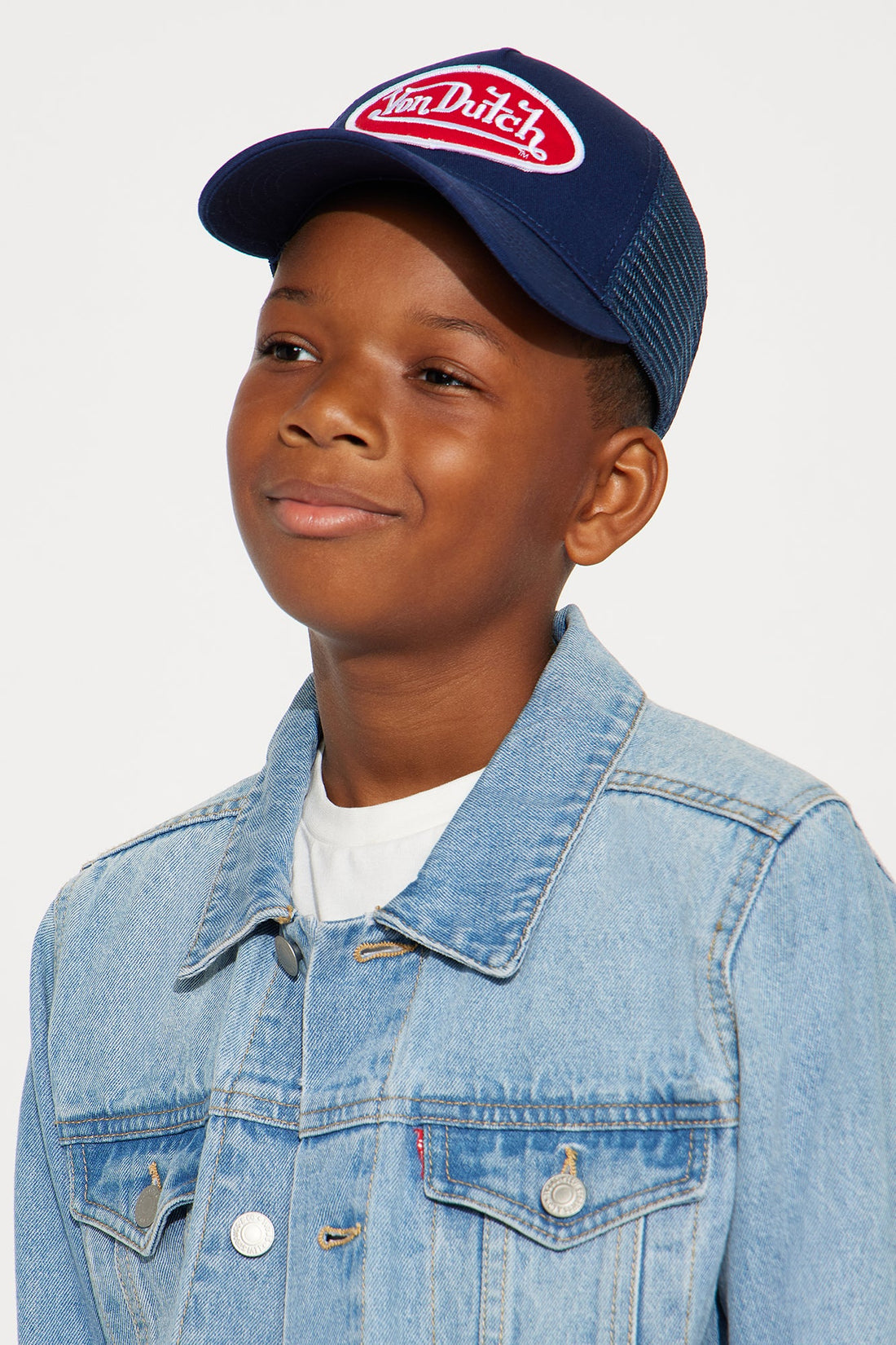 Mini Von Dutch Denim Trucker Hat - Denim