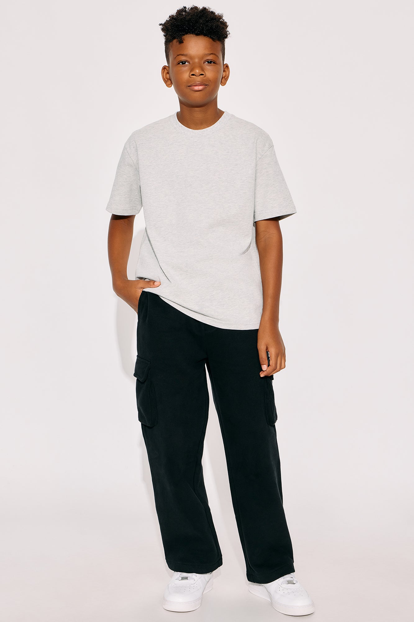 Mini Relaxed Premium Midweight Tee - Heather Grey
