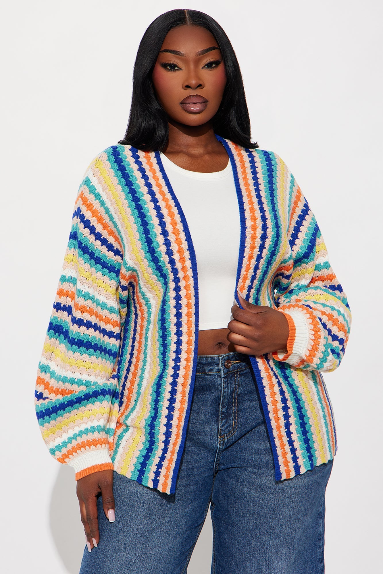 Color Me Happy Striped Cardigan - Multi Color
