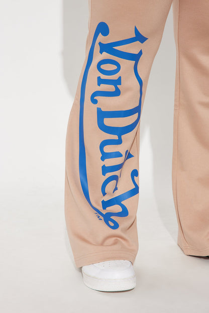 Von Dutch Rebel Washed Flare Pant - Brown