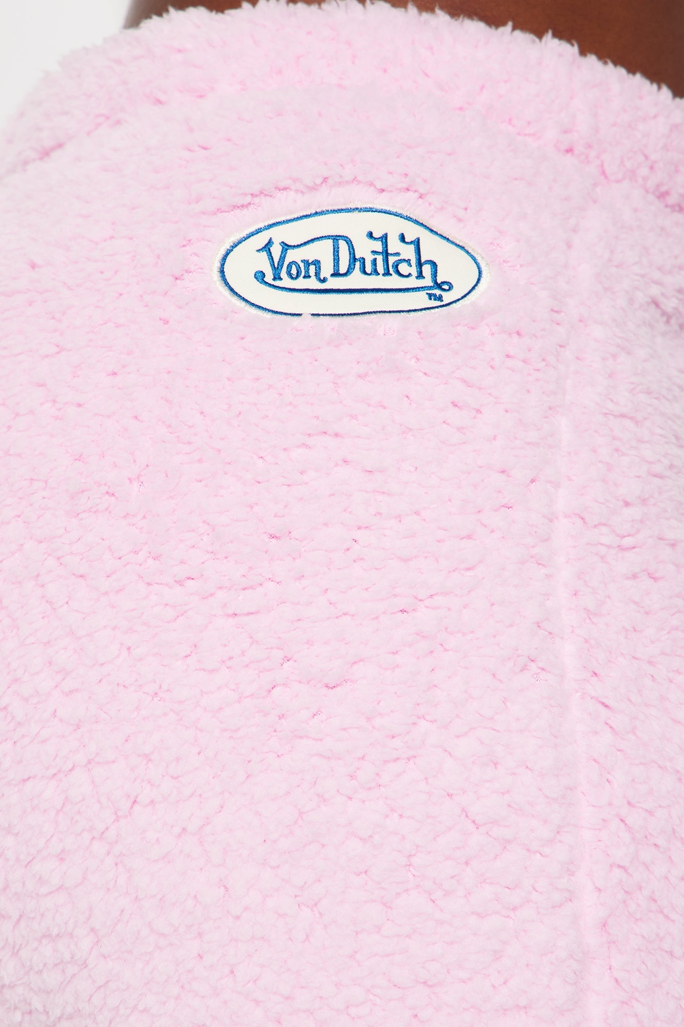 Von Dutch Rider Gal Sherpa Shorts - Pink