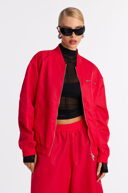 Emerson Jacket Short Set - Red