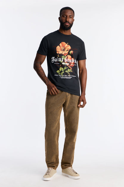 Saint Studio Floral Edition Short Sleeve Tee - Black
