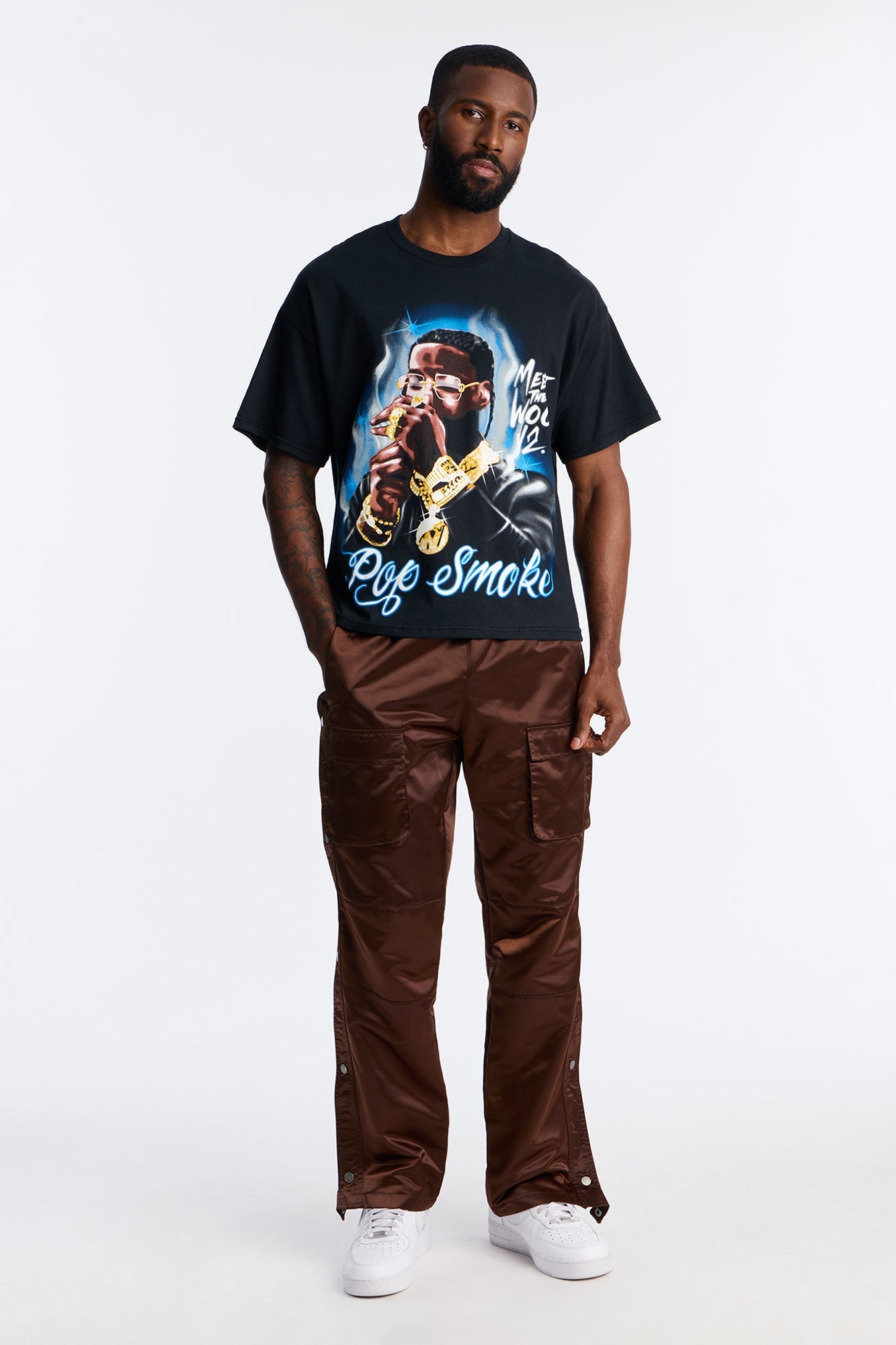 Pop Smoke Meet The Woo V2 Oversized Short Sleeve Tee - Black