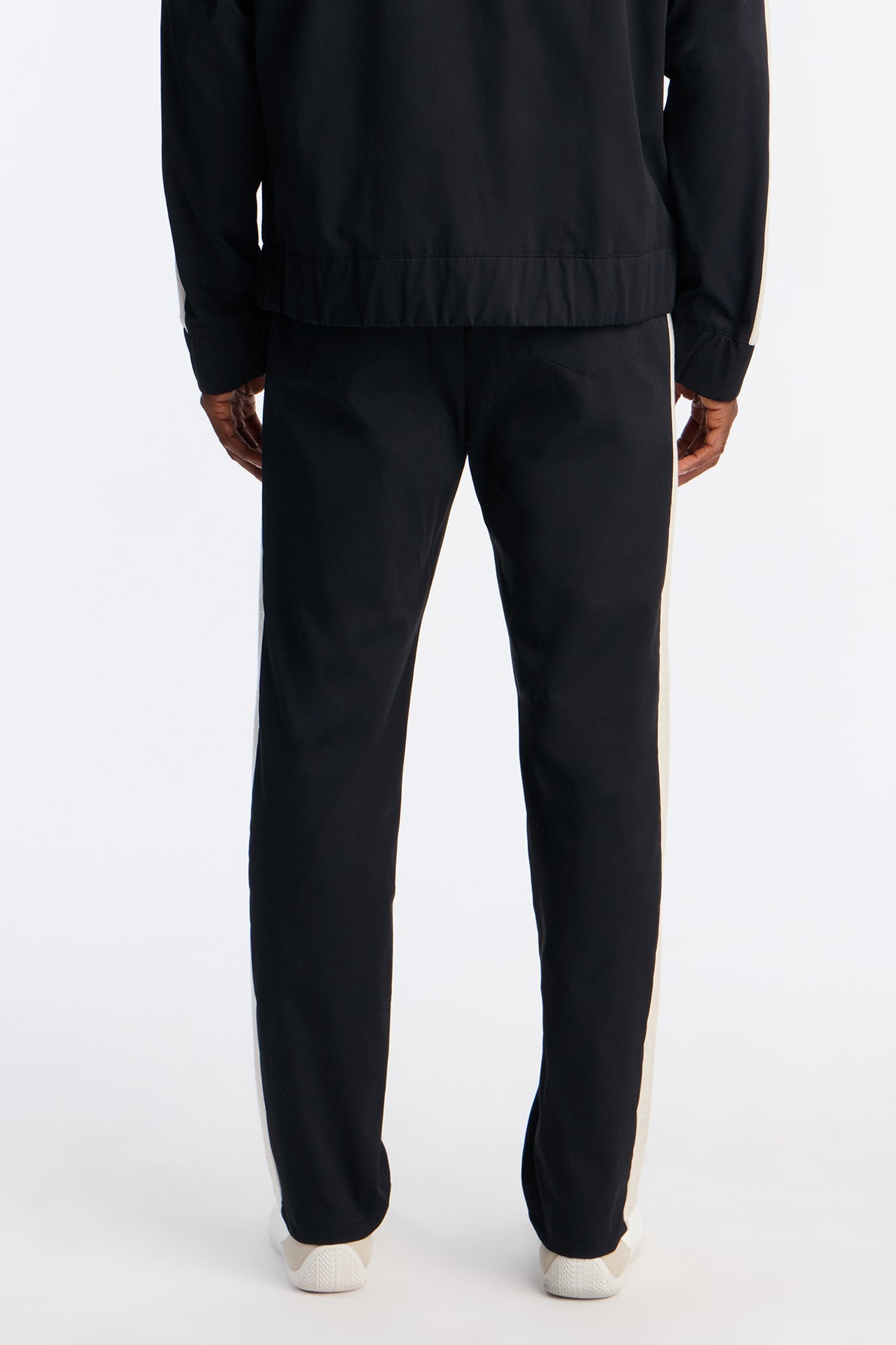 Slim Knit Stripe Pant - Black