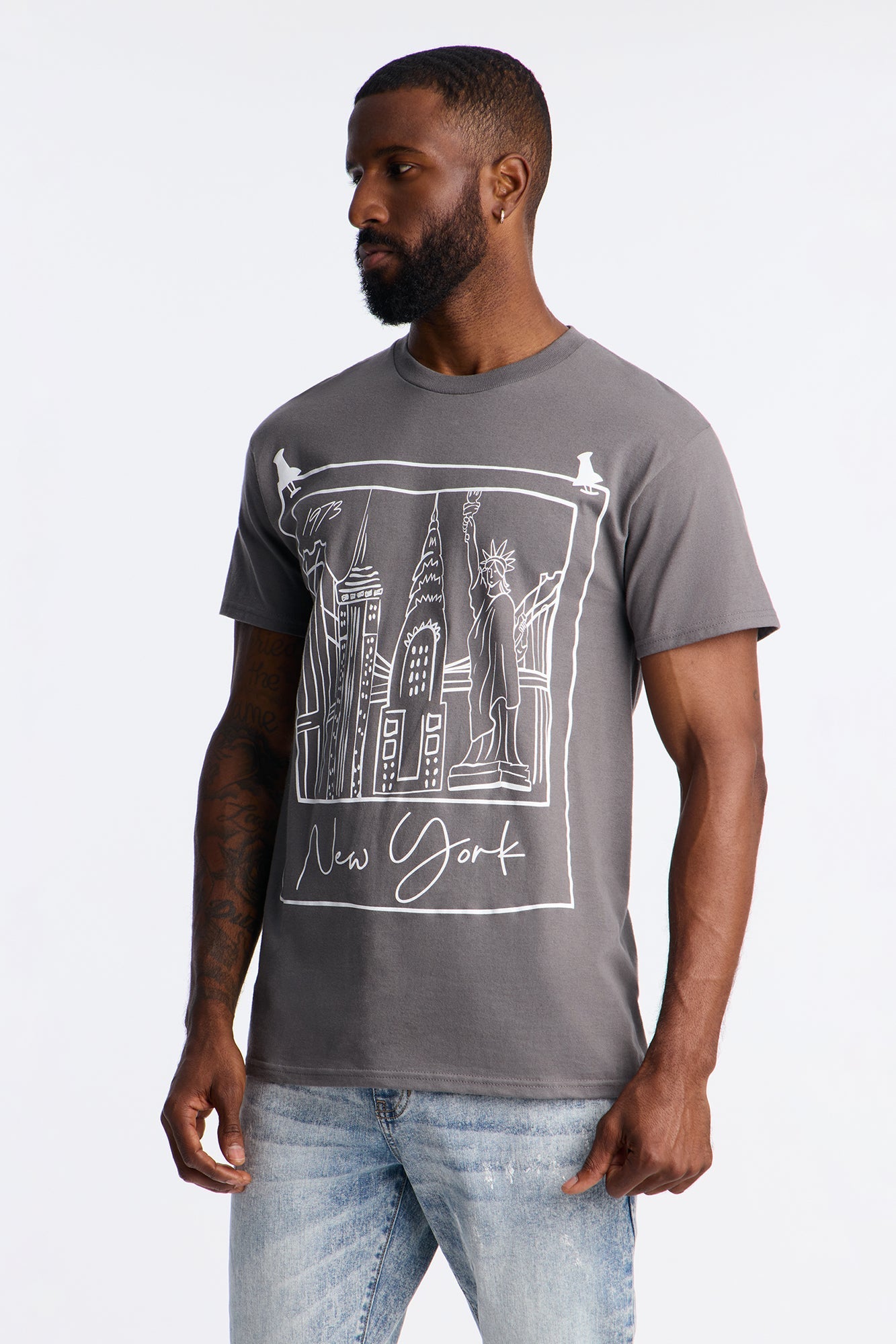 NYC Quick Sketch Short Sleeve Tee - Charcoal