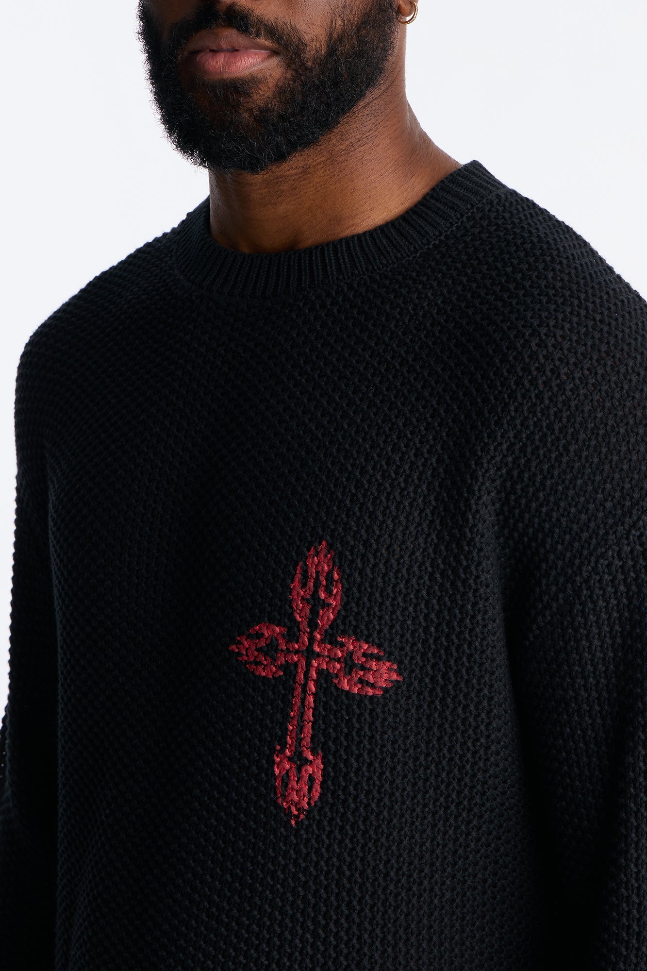Sacrifice Pullover Sweater - Black