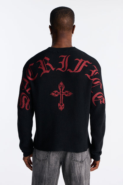Sacrifice Pullover Sweater - Black